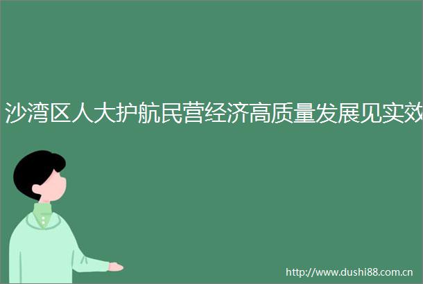 沙湾区人大护航民营经济高质量发展见实效