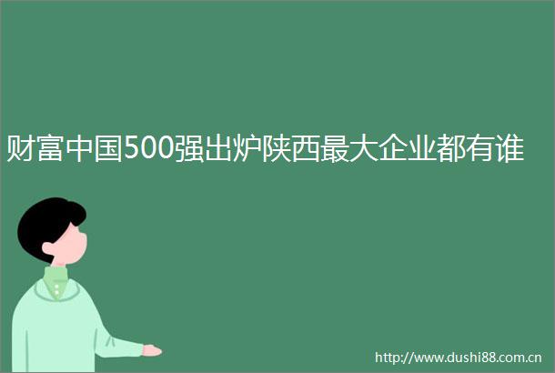 财富500强出炉陕西最大企业都有谁