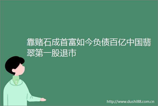 靠赌石成首富如今负债百亿翡翠第一股退市