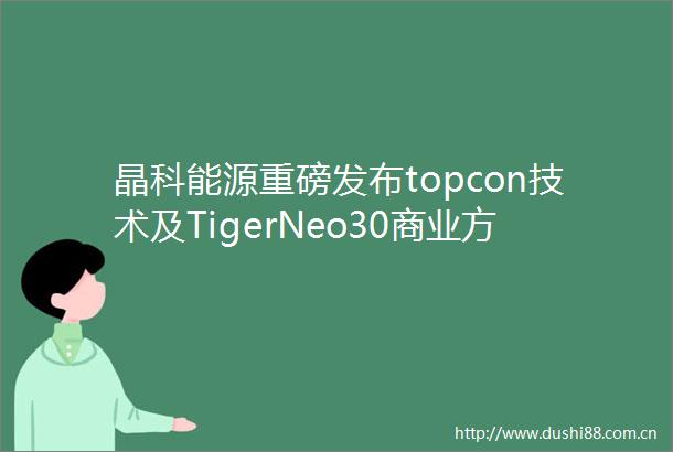 晶科能源重磅发布topcon技术及TigerNeo30商业方案白皮书