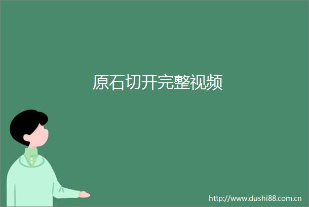 原石切开完整视频
