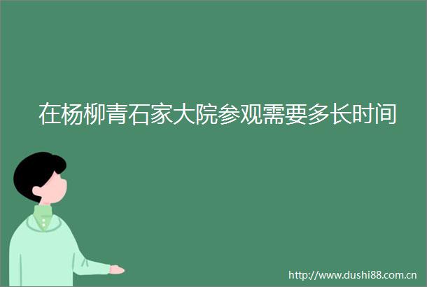 在杨柳青石家大院参观需要多长时间