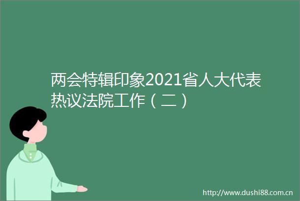 两会特辑印象2021省人大代表热议工作（二）