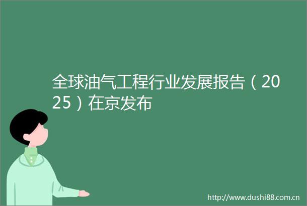 全球油气工程行业发展报告（2025）在京发布