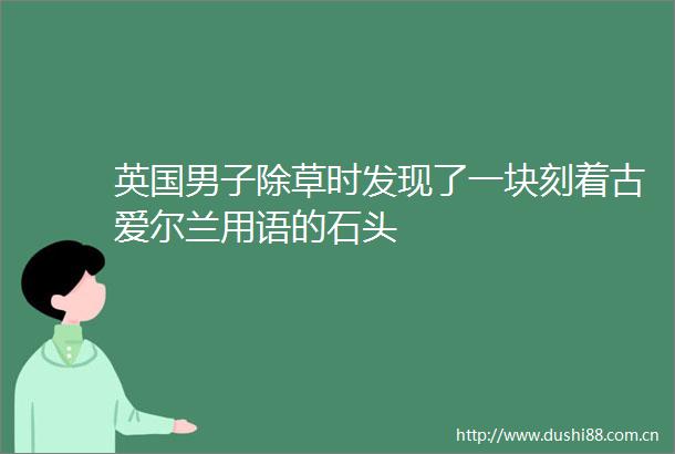 英国男子除草时发现了一块刻着古爱尔兰用语的石头