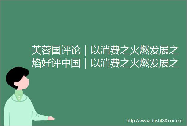 芙蓉国评论｜以消费之火燃发展之焰好评｜以消费之火燃发展之焰