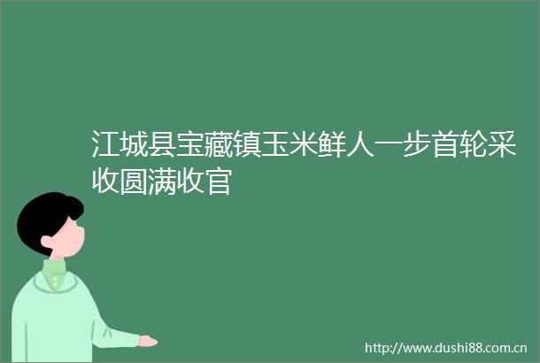 江城县宝藏镇玉米鲜人一步首轮采收圆满收官