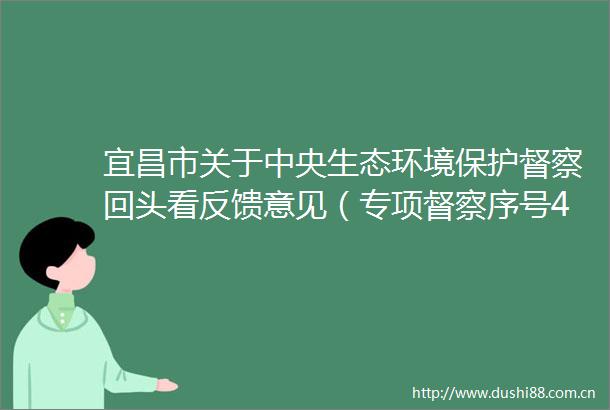 宜昌市关于中央生态环境保护督察回头看反馈意见（专项督察序号4）整改情况公示