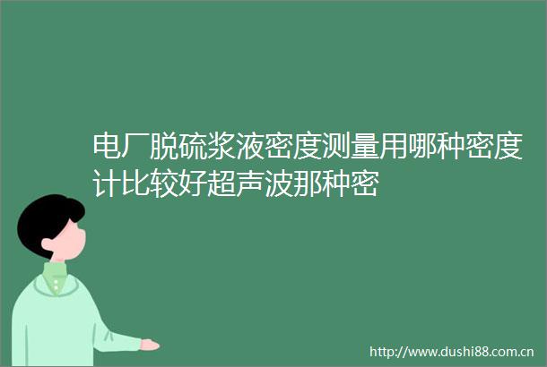 电厂脱硫浆液密度测量用哪种密度计比较好超声波那种密