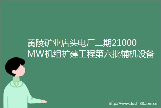 黄陵矿业店头电厂二期21000MW机组扩建工程第六批辅机设备采购项目（标段一抽汽管道电动蝶阀（进口设备））招标公告