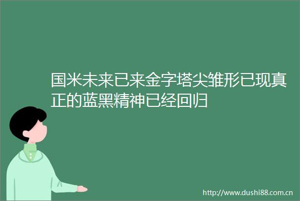国米未来已来金字塔尖雏形已现真正的蓝黑精神已经回归