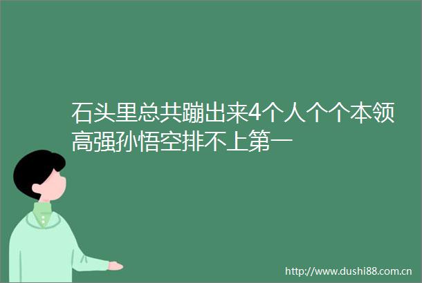 石头里总共蹦出来4个人个个本领高强孙悟空排不上第一