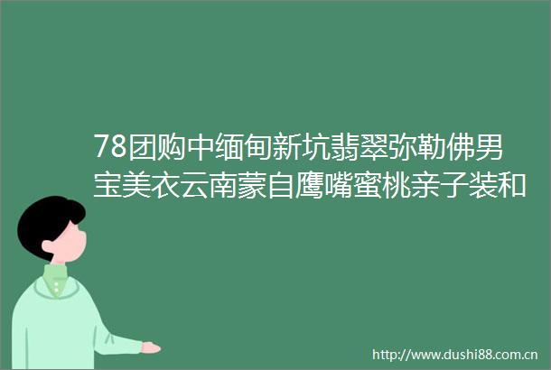 78团购中缅甸新坑翡翠弥勒佛男宝美衣云南蒙自鹰嘴蜜桃亲子装和碎花吊带裙好好吃的咸鸭蛋