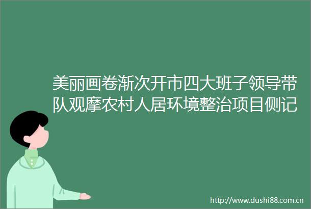 美丽画卷渐次开市四大班子带队观摩农村人居环境整治项目侧记