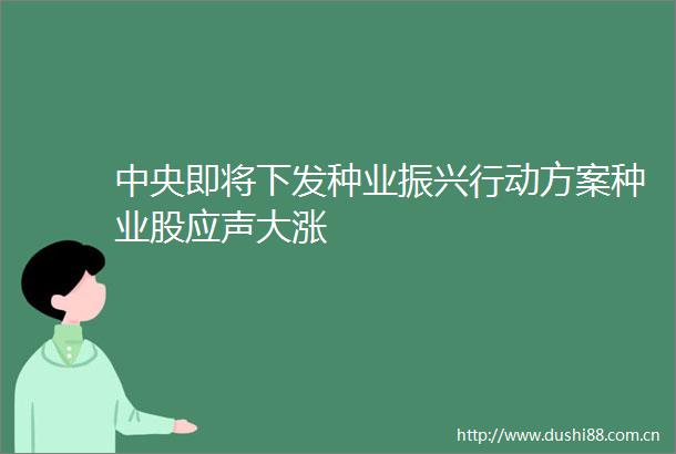 中央即将下发种业振兴行动方案种业股应声大涨
