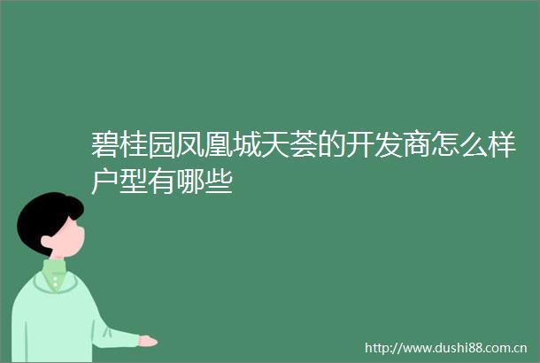 碧桂园凤凰城天荟的开发商怎么样户型有哪些