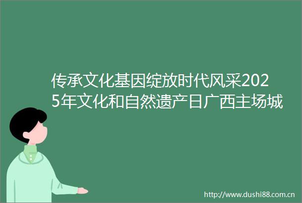 传承文化基因绽放时代风采2025年文化和自然遗产日广西主场城市（百色）非遗宣传展示活动开幕
