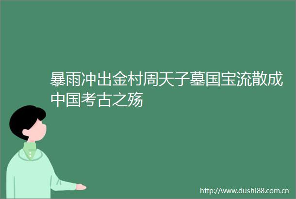 暴雨冲出金村周天子墓国宝流散成考古之殇