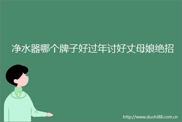 净水器哪个牌子好过年讨好丈母娘绝招
