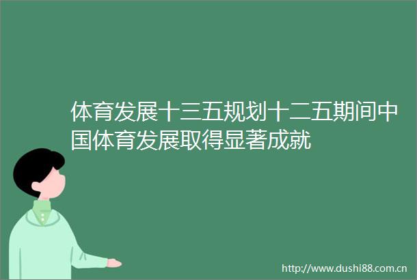 体育发展十三五规划十二五期间体育发展取得显著成就