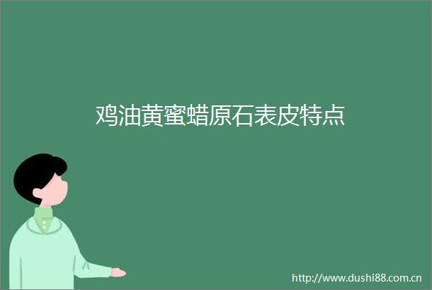 鸡油黄蜜蜡原石表皮特点