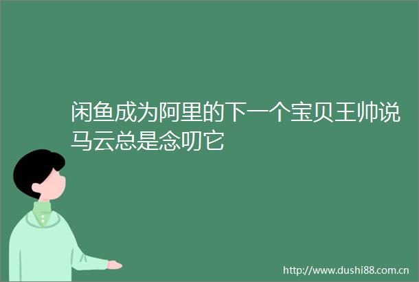 闲鱼成为阿里的下一个宝贝王帅说马云总是念叨它