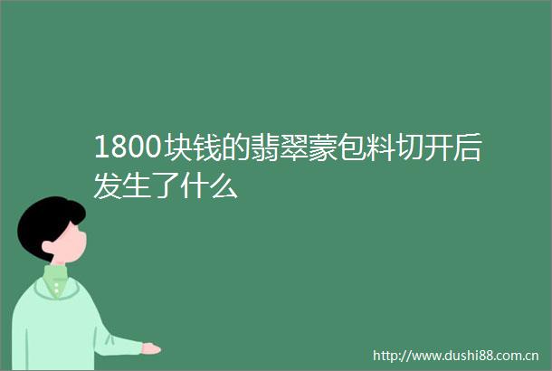 1800块钱的翡翠蒙包料切开后发生了什么