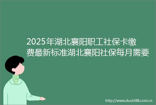 2025年湖北襄阳职工社保卡缴费最新标准湖北襄阳社保每月需要交多少个人社保缴费比例是多少