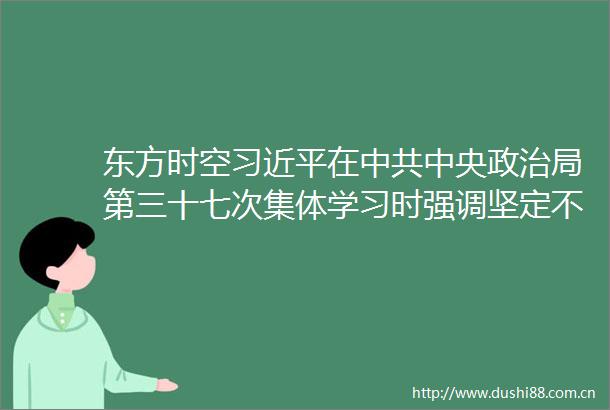 东方时空在中央局第三十七次集体学习时强调坚定不移走人权发展道路更好推动我国人权事业发展