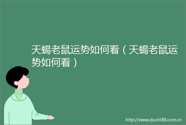 天蝎老鼠运势如何看（天蝎老鼠运势如何看）