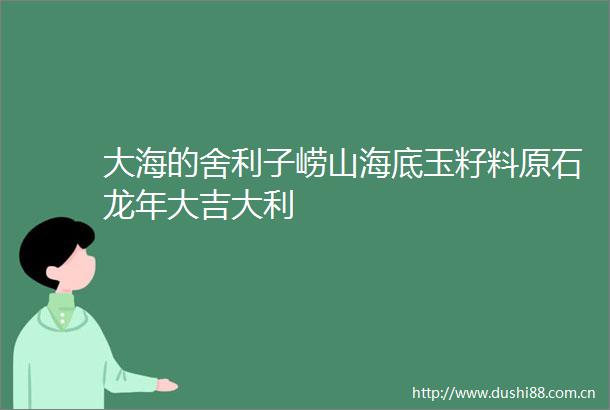 大海的舍利子崂山海底玉籽料原石龙年大吉大利
