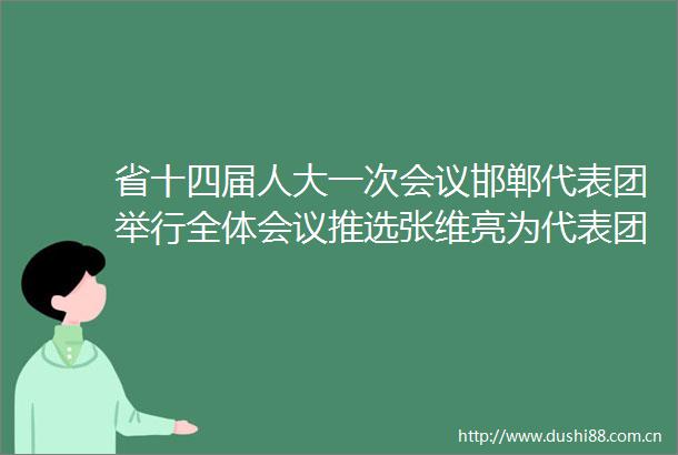 省十四届人大一次会议邯郸代表团举行全体会议推选张维亮为代表团团长