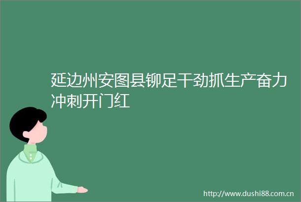 延边州安图县铆足干劲抓生产奋力冲刺开门红