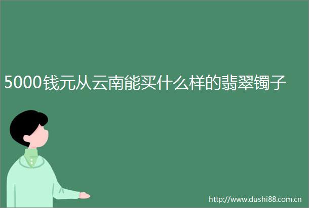 5000钱元从云南能买什么样的翡翠镯子