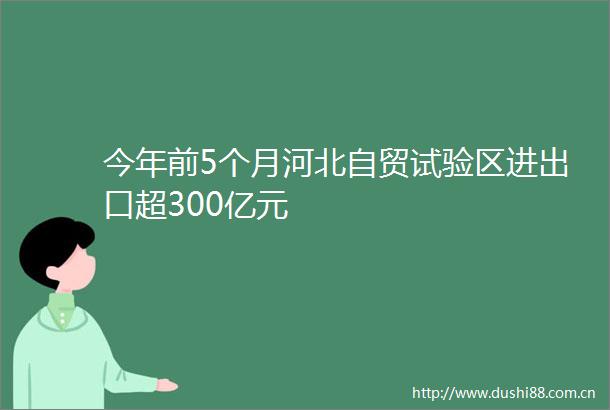 今年前5个月河北自贸试验区进出口超300亿元