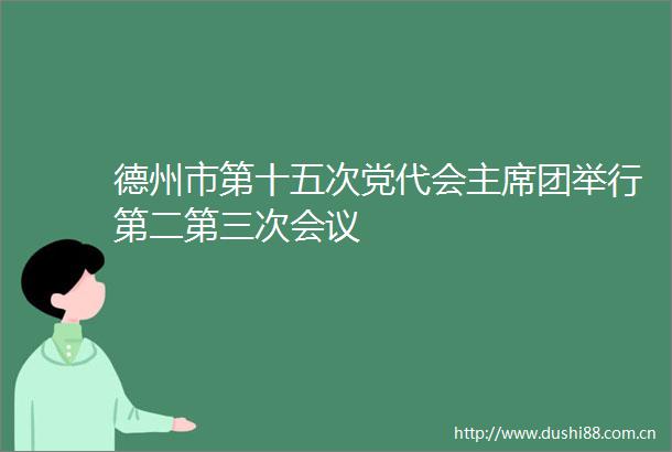 德州市第十五次党代会团举行第二第三次会议