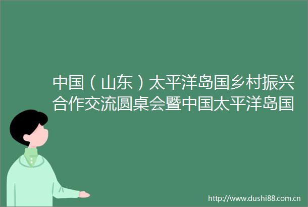 （山东）太平洋岛国乡村振兴合作交流圆桌会暨太平洋岛国应对气候变化合作中心成立三周年庆祝活动在聊举行