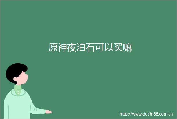 原神夜泊石可以买嘛