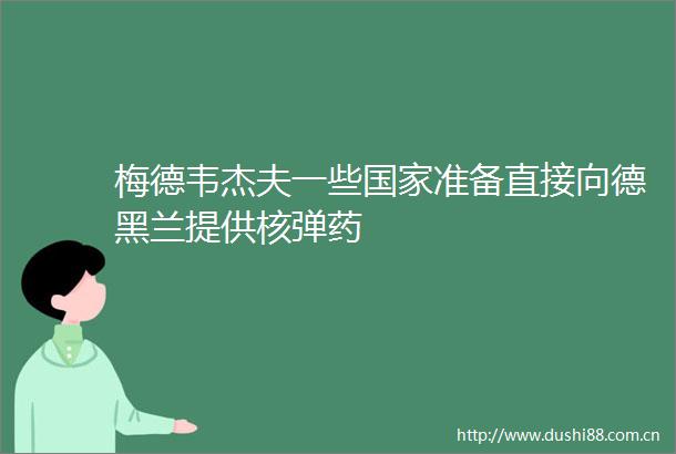 梅德韦杰夫一些准备直接向德黑兰提供核