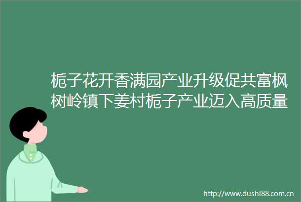栀子花开香满园产业升级促共富枫树岭镇下姜村栀子产业迈入高质量发展新阶段
