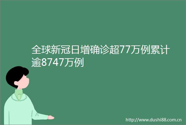 全球新冠日增确诊超77万例累计逾8747万例