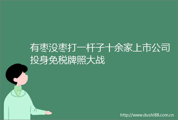 有枣没枣打一杆子十余家上市公司投身免税牌照大战