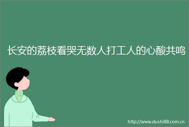 长安的荔枝看哭无数人打工人的心酸共鸣