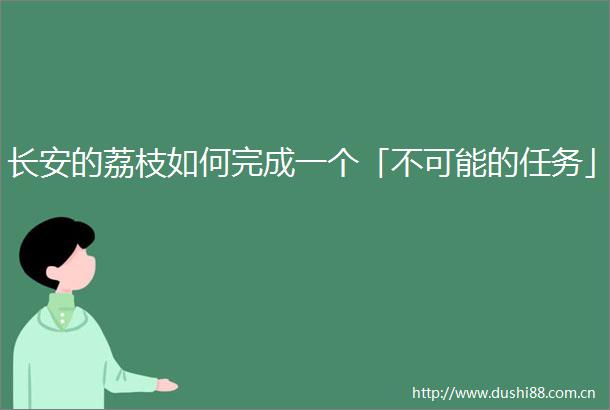 长安的荔枝如何完成一个「不可能的任务」