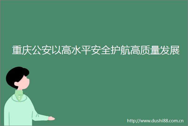 重庆以高水平安全护航高质量发展