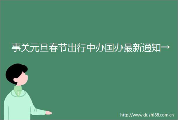 事关元旦春节出行中办国办最新通知→