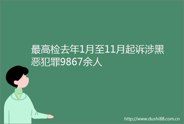 最高检去年1月至11月起诉涉9867余人