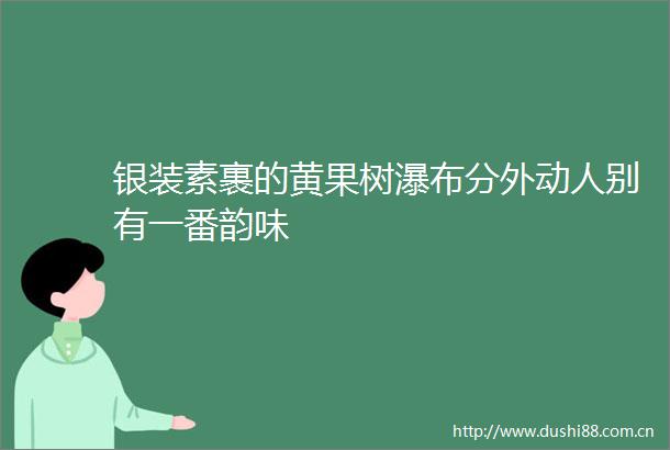 银装素裹的黄果树瀑布分外动人别有一番韵味