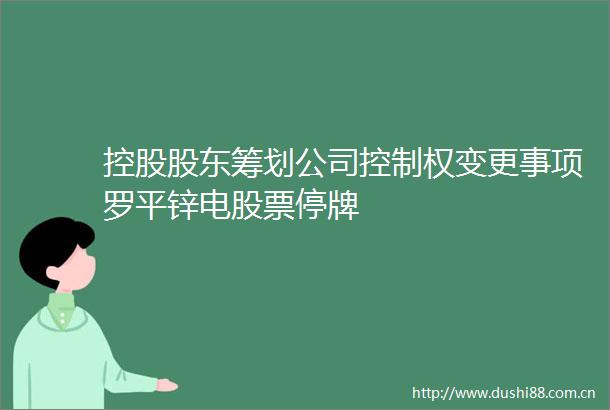 控股股东筹划公司控制权变更事项罗平锌电股票停牌