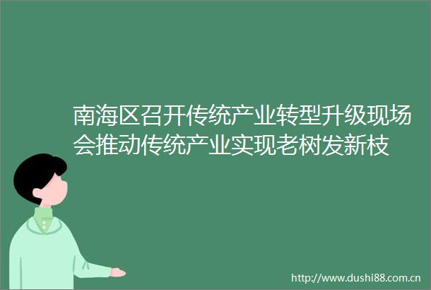 南海区召开传统产业转型升级现场会推动传统产业实现老树发新枝